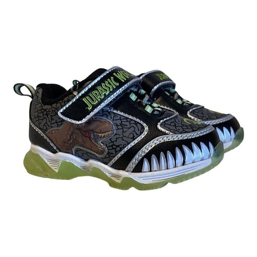 Jurassic World by Universal Athletic Sneakers Toddler Size 6 Gray Green Black